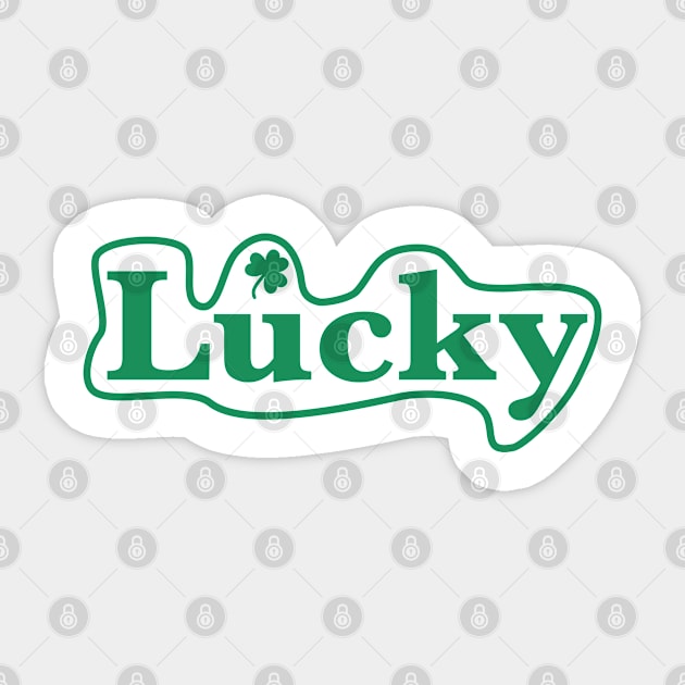 Lucky, Saint Patrick's day Sticker by unique_design76